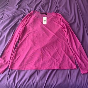 Mesh crew neck from Fashion To Figure, color pink in size 1